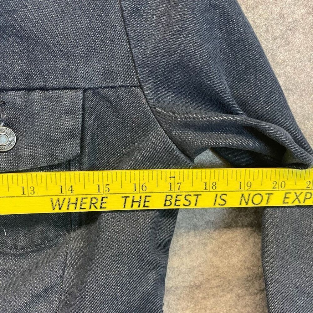 GAP‎ Jean Jacket Women's Small Indigo Denim Cotton Button Front Dark Wash Blue - Picture 9 of 14